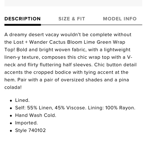 Lost + Wander crop top S - Picture 5 of 9